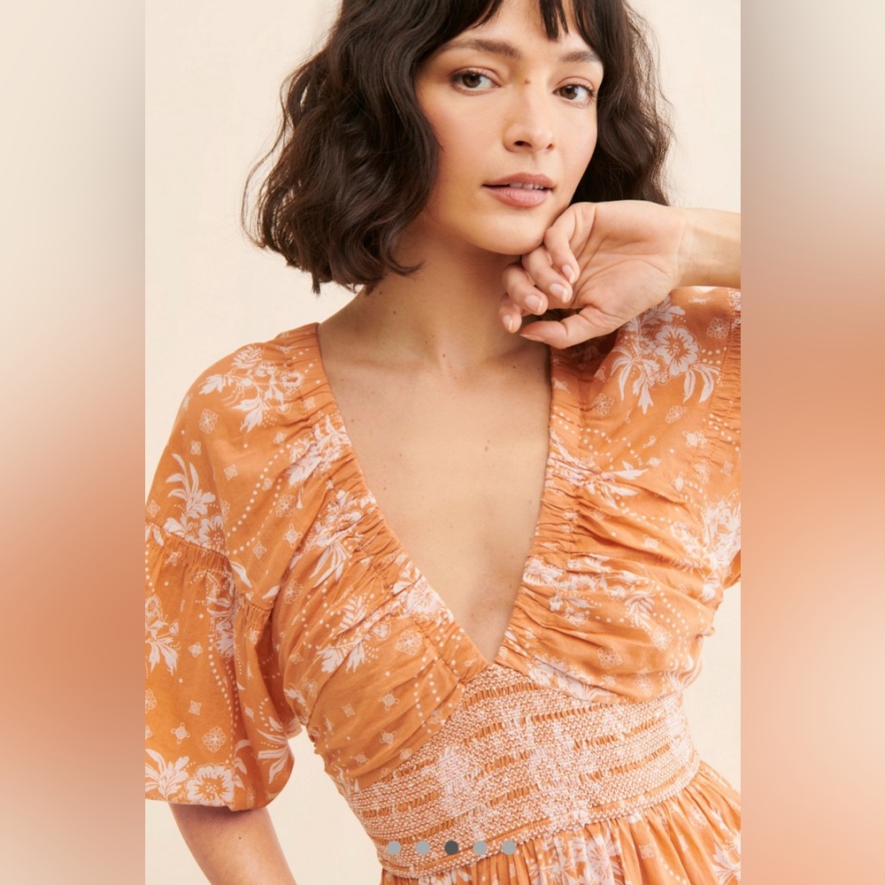 Free People Golden Hour Maxi Dress in Neutral size xl - Picture 3 of 8